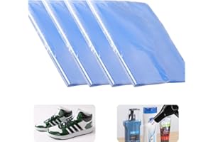 Jetisva 100pcs Heat Shrink Wrap Bags Large 11 * 16 Inch Clear PVC Heat Seal Bags Waterproof Transparent Wrapping Film for Packing Shoe Bath Soap Trainer Trays Sneaker Candle Scrapbooking Luggage