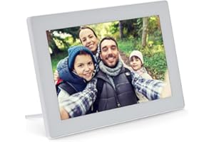 InLine®, WiFRAME, cornice digitale per foto WiFi, 10,1", 1280 x 800 16:9 LCD IPS Touch screen, Frameo APP, bianco