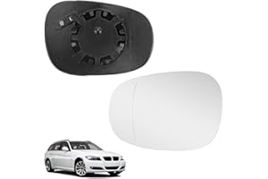 RASHION Vetro Specchietto Retrovisore Riscaldabile Sinistra Compatibile con BMW 1 3 Series E81 E88 E90 E91 E92 E93 LCI 2009-2012
