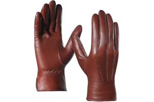 Harssidanzar Homme Gants En Cuir De Peau De Mouton Italiens De Qualité Supérieure Avec Doublure En Cachemire Fini GM006