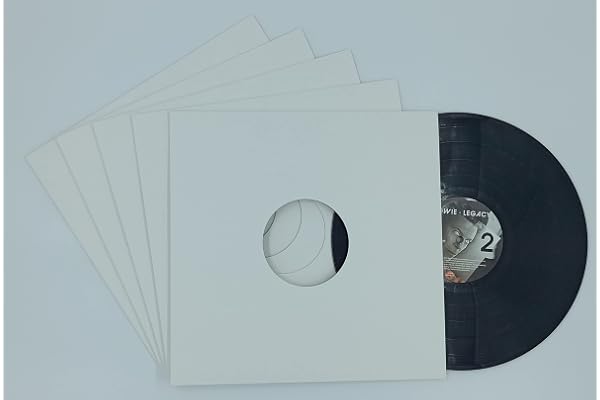50 Pochettes de Protection extérieures en Carton Blanches pour Vos vinyles 33 Tours