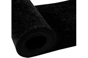 Yuragim Filzrolle Filzstoff, Filz Meterware 40cmx250cmx3mm Filz Stoff Bastelfilz Dekofilz Taschenfilz Filzmatte für DIY Aufbewahrungstasche Filzunterlage Patchwork Nähen FilzBasteln Handwerken,Schwarz