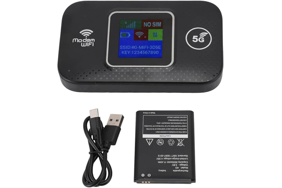 Culnflun 4G LTE Portable WiFi, 150Mbps High Speed 3000 mAh Battery, WPA WPA2 WiFi Encryption, Share up to 10 Devices, LCD Plug-in Router for Europe