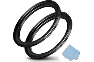 KOMET - Anello Step Up da 49 mm a 58 mm (obiettivo da 49 mm a filtro 58 mm), accessorio per convertitore obiettivo ad anello (2 pezzi)