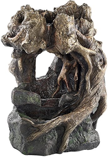 infactory Beleuchteter Zimmerbrunnen „Wurzelgrotte“ mit LED und Pumpe - 3