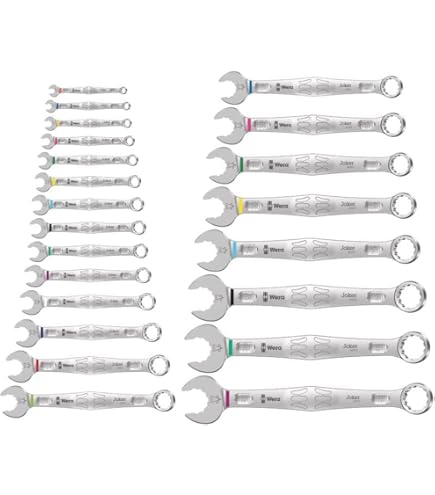 WERA Jeu De Clés à Cliquet à Anneau à Mâchoires 11 Pièces | Clés à