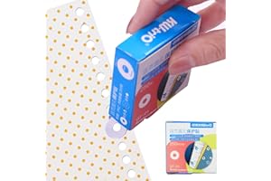 LEIKEDUN Loose-Leaf Paper Hole Reinforcement Ring Labels Stickers, 250 Pack Waterproof Self Adhesive Ring Hole Page Reinforcers Stickers for Office School Home