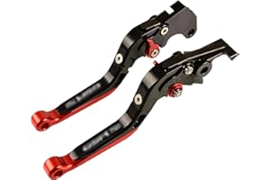 ZHUOWU Set Leve Freno e Frizione Regolabile Pieghevoli Per GSR 750 GSR750 2011-2019 Rosso