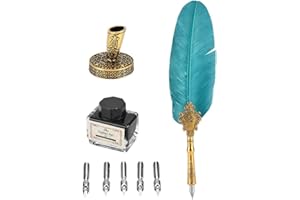 EJOYOUS VABNEER gęsie pióro do pisania i kaligrafii z motywem Harry'ego Pottera, do zanurzania, vintage, zestaw atramentów, dla kadry kierowniczej i antyczna dekoracja na biurko,