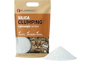 Flamingo Litière pour Chats - Parfum neutre - Granulés de Charbon - 5L pour 6 SEMAINES - Origine Canada - neutralisent les odeurs désagréables - douce pour les pattes - aussi pour les chatons