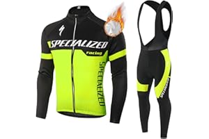 XM Abbigliamento Ciclismo Uomo Invernale In Pile Completo Ciclismo Maglia Tuta Bicicletta Termico Uomo Pantaloni Imbottiti Con 3D Gel Traspirante Sportivo…