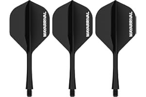 WayArrival Integrated Dart Flights,All in One Dart Flights and Stems for Unbreakable Use,Universal 2BA Fit for Instant Setup,PP Material integrated dart flights and shafts for Stability