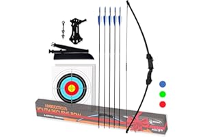 KESHES Archery Recurve Bow and Arrow Youthbow Set - Beginner Bows for Outdoor Hunting – Bow and Arrows Set with Equipment for Teens and Kids