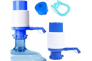 BUUMIN 2Pcs Water Jug Pump, Universal 2-5 Gallon Water Bottle Pump, Manual Hand Water Pump Drinking Fountain Pressure Pump, Portable Water Dispenser Pump Home Office Travel Camping Kitchen Outdoor