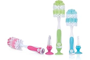 Nûby Goupillon pour biberons et tétines avec ventouse (Modèle aléatoire)