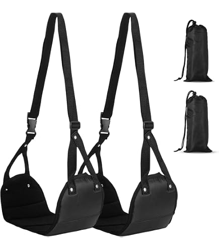 MATT SAGA - Amaca per piedi regolabile per aereo, per viaggi, imbottitura in cotone memory spesso con piastre di supporto, ideale per riposare le gambe durante lunghe passeggiate (Medium