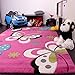 Kids' Rug - Butterfly Design - Green Red Grey Black Cream Magenta, Size:120x170 cm