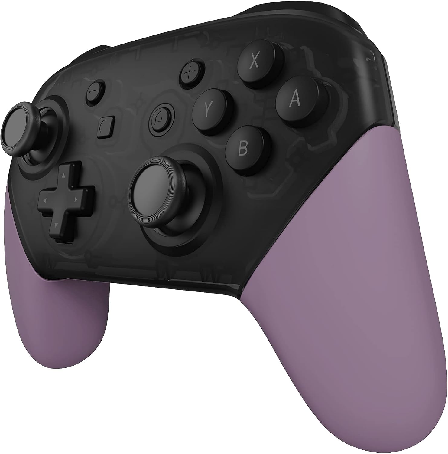 eXtremeRate Carcasa de Grip para Nintendo Switch Pro - Repuestos DIY Mango de Agarre Tacto Suave, Placa de Empuñadura para Nintendo Switch Pro Mando - No Incluye Control (Violeta Grisáceo)