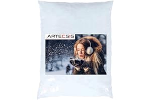ARTECSIS 5 Liter Kunstschnee Dekoschnee zum Streuen und Basteln - Feiner Pulverschnee für Weihnachten Modellbau drinnen und draußen geeignet
