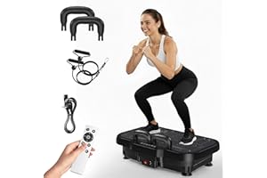 BROLTEJA 2025 New Vibration Plate, Home Vibration Plate Movement 1-180 Different, 150 kg capacity,Vibration Intensities Used to Strengthen Muscles, Fat Reduction and Full Body Workout, Black