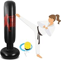 Winload Boxsack Kinder, 160 cm Aufblasbarer Standboxsack, Boxsäcke Stehend für Erwachsene Kinder Jugenbdliche, Fitness…