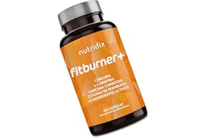 NUTRIDIX Adelgazar Muy Rápido y Efectivo Mujer - Perder Peso - Quemagrasas Potente Para Adelgazar - L Carnitina + Garcinia Cambogia - 90 Pastillas Para Adelgazar FitBurner