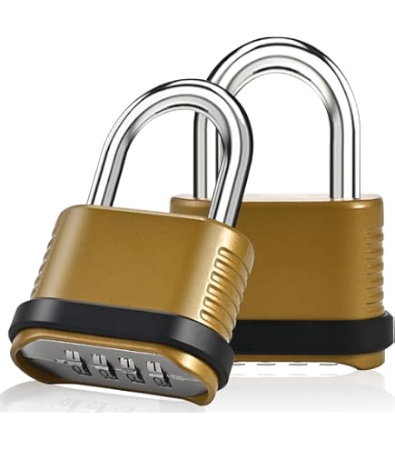 Yale - Y150B/22/120/1/B Standard Security 22mm Brass Combination Padlock - Open Steel Shackle - 3 Digit Combination Lock