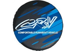 TRIBONES Compatible with CR-V CRV Spare Wheel Cover | Spare Tyre Cover | Spare Tire Cover | Storage Bag Protector (Blue, M Size)