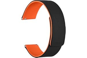 WOCCI Bracelets de Montre Magnétiques, Silicone Grain de Bois, Libération Rapide, 20mm 22mm