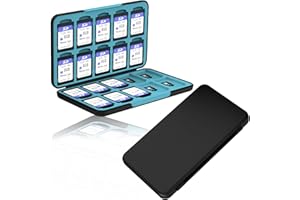 XUIGORT Speicherkartenetui mit 20 Kartensteckplätzen, Speicherkartenbehälter Etui für SD und Micro SD Karten, SD Karte Etui SD SDHC SDXC Karte Aufbewahrung