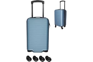 Bordlite Ryanair 40x25x20cm Cabin Suitcase – Removable Wheels for Extra Space – Underseat Hard Shell Carry On – Approved for Ryanair, easyJet, Jet2 – Lightweight ABS Travel Case - Airforce Blue