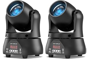 YESPICK 2PCS 70W Beam Lyre LED Lumière de Scène Tête Mobile, Lumière Disco LED RGBW DMX512 Jeu de Lumière Soirée Commande Vocale Lumière de fête pour Club Bar Halloween DJ