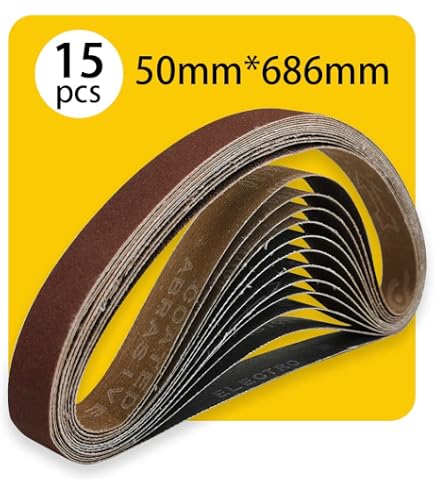 Bandes Abrasives Sruhrak - 12 Pièces Grain 60 à 800 Pour Ponceuse, Affûtage Couteaux Et Métaux