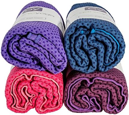 OY Non Slip Microfibre Sports Towel, Soft, Absorbent &amp; Quick Drying, 183cm x 63cm with Free Mesh Carry Bag, Skidless, Best for Hot / Bikram Yoga, Pilates, Sports &amp; Gym - Pink