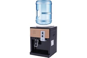 ‎TRIEBAN Elektrischer Wasserspender, 550W Kalte/Heiße Wasserautomat Heißwasserspender Kaltwasserspender 8~95 ℃ Trinkwasserspender für Hause Büro, Schlafzimmer, Wohnzimmer (Schwarzes Gold)