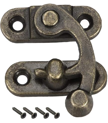 6 Stück Vintage Riegelhaken Messing Antik – Dekorative Haspe Für Holzkisten & Schmuckschatullen