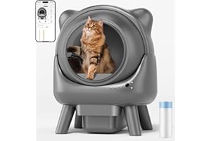 AMICURA Cura X1 Litiere Chat Autonettoyante, 80+8L Litière Autonettoyante, Capteurs de Sécurité, Élimination des Odeurs, Commande App, Grande Capacité, Litière Automatique pour Plusieurs Chats