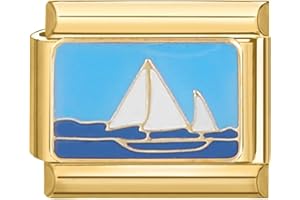 Hoomall Italian Charm Bracelet Gold Charms 10x9mm Edelstahl Italian Charms DIY Modul Charm Abnehmbare Armband Schmuck Selber Machen