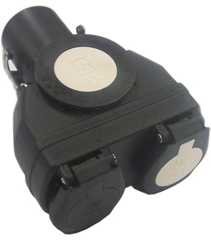Convertidor Tension 7p A 15p Convertidor De Tensión Remolque 7P 12V A 15P 24V - Adaptador ISO1724 A ISO12098 Para Camiones Y Vehículos Industriales Convertidor De Tensión 7P A 15P