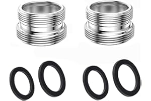 ORTAVA 2 sztuki adapter do kranu M20 na M22, adapter gwintowany do gwintu zewnętrznego M20 i M22, idealny do złączy do armatury kuchennej, oszczędzania wody, filtrów wody, węży