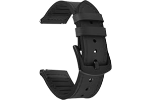 Fullmosa 22mm Correa Reloj Cuero y Silicona,Pulsera Reloj Híbridas de paraGarmin Forerunner 255/Venu 3/2/Vivoactive 4(45mm);Samsung Gear S3 Classic/Frontie/Galaxy Watch 46mm/Watch 3 45mm