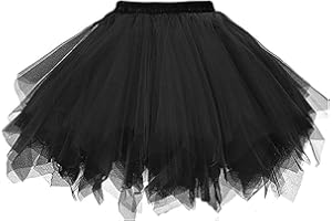 Ruiuzioong Gonna da donna in tulle, gonna da 50, rockabilly, sottoveste, tutù, sottogonna corta, balletto, cosplay, ballo, abito da sera