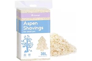 Niteangel Aspen Literie pour hamster nain syrien, gerbille, souris, rat, lapin, cochon d'Inde, chinchilla, hérisson ou autres petits animaux domestiques (30 L – 4 mm)