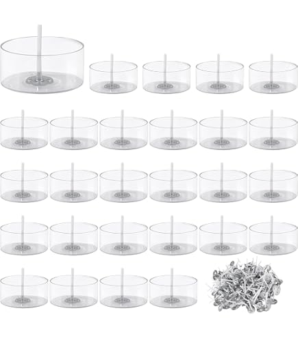Kit Fabrication Bougies - 12 Pots Métal Avec Mèches, Idéal Pour DIY, Cadeaux Ou Décoration