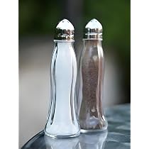 Salière Et Poivrière Pasabahce - Lot De 2 (noir Et Blanc) - Verre Et Inox - Passe Au Lave-vaisselle - Pour Table, Cuisine, Restaurant