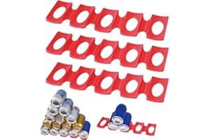 Toivize 3 Stück Silikon Flaschenhalter Kühlschrank, Faltbare Flaschenablage Stapelbarer Bier Halter Platzsparendes Getränkeorganizer Hältet 15 Flaschen, Rot