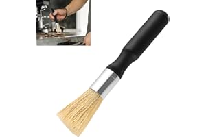 ERIOSCAR 1 Piezas Pincel Barista, Brochas para Cafeteras, Cepillos para Cafeteras Mango de Madera, Cepillo de Limpieza, Pincel Vegano de Limpieza para Cafetera para Máquinas de Café