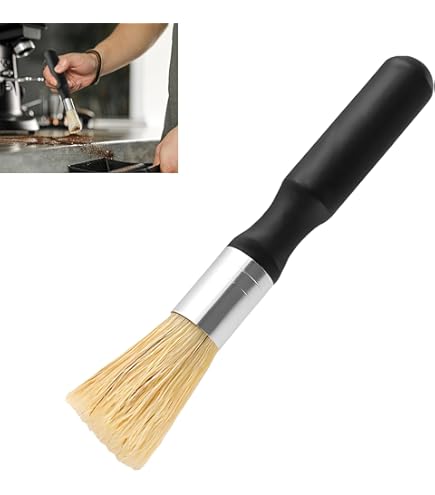 Borstels Espressomachine, reinigingsborstel voor espressomachine, borstel voor koffiemolen, stofverwijdering, reinigingsborstel met twee uiteinden, koffiegereedschapsset voor Barista 2 stuks