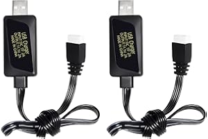 AMZZN 2PCS 3S 11.1V 2A USB Charger for Remote Control Cars, Ships, Drones, Air Guns, and RC Toys 11.1V Battery USB Charging Cable