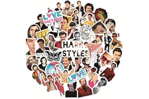 LYLSDSB Harry Styles Lot de 50 autocollants imperméables Harry Singer pour ordinateur portable, bouteille d'eau, vélo, scrapbook skateboard, guitare, bagage, voiture, moto, filles, adultes